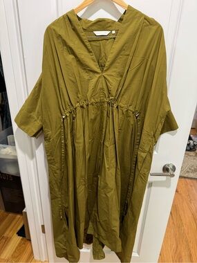 Carla Rockmore Olive Khaki Poncho Dress size M
